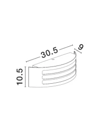 Aplică exterior ZENITH E27, compatibil 1x16 W, 220-240 V, IP44, aluminiu și acril 3