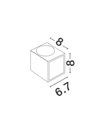 Aplică exterior NERO GU10, compatibil 1x35 W, 220-240 V, IP54, aluminiu și sticlă 3