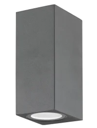 Aplică exterior NERO GU10, compatibil 2x35 W, 220-240 V, IP54, aluminiu și sticlă