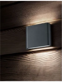 Aplică exterior SOHO LED 2x3 W, 220-240 V, 480 lm, 3000K, IP54, aluminiu și sticlă