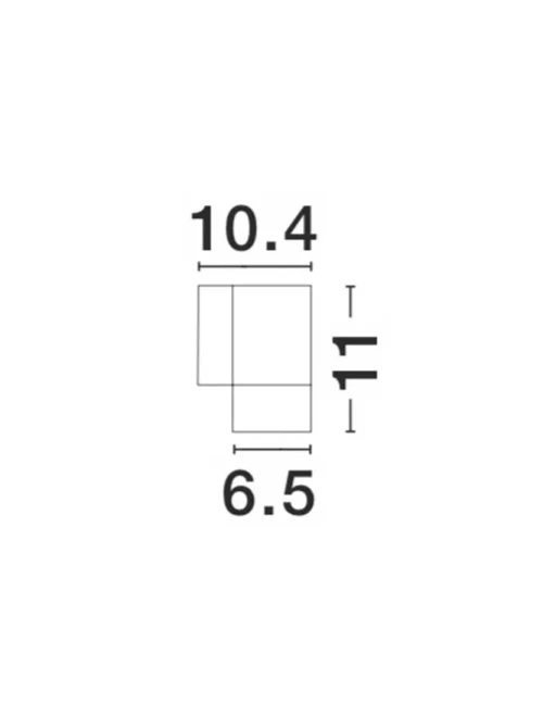 Aplică exterior NODUS GU10, compatibil 1x35 W, 220-240 V, IP54, aluminiu și sticlă