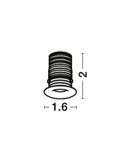 Spot TINY LED 1 W, 3 V 350 mA, 70 lm, 3000K, IP44, aluminiu