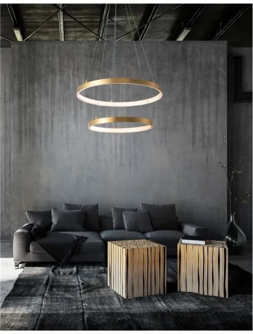 Suspensie LEON LED 65 W, 230 V, 4650 lm, 3000K, IP20, aluminiu și acril