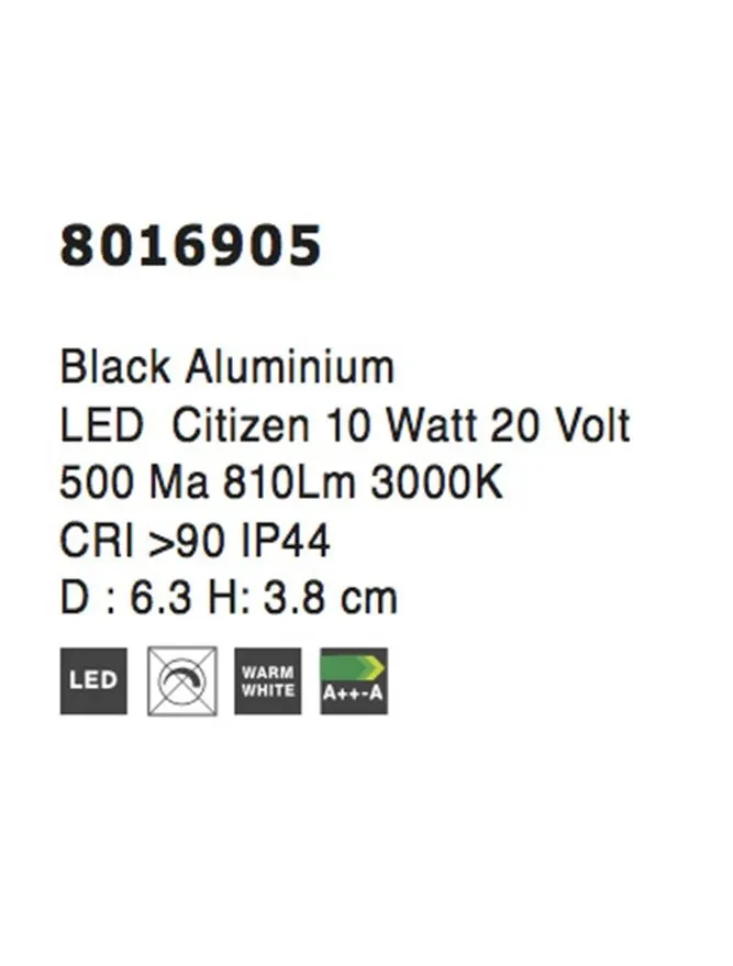 Spot LAZIO LED 10 W, 20 V 500 mA, 810 lm, 3000K, IP44, aluminiu 4