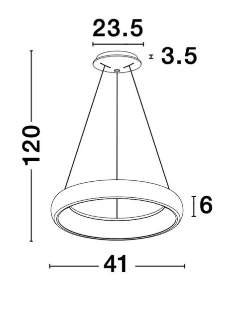 Suspensie ALBI LED 32 W, 230 V, 1950 lm, 3000K, IP20, aluminiu și acril