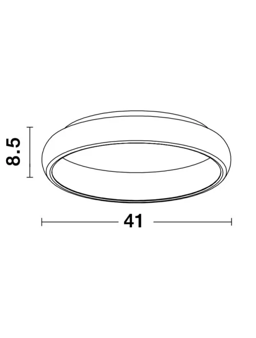 Plafonieră ALBI LED 32 W, 230 V, 1760 lm, 3000K, IP20, aluminiu și acril