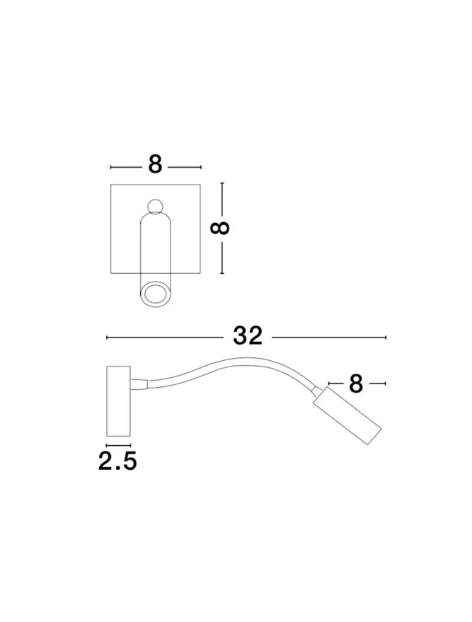 Aplică MADISON LED 3 W, 220-240 V, 190 lm, 3000K, IP20, aluminiu 2