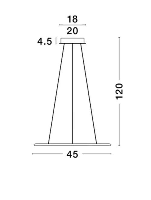 Suspensie LIVORNO LED 29 W, 230 V, 2010 lm, 3000K, IP20, aluminiu și acril