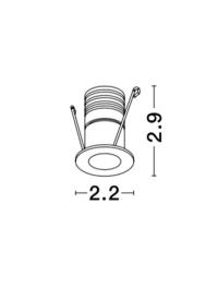 Spot TINY LED 1 W, 3 V 350 mA, 70 lm, 3000K, IP44, aluminiu 4