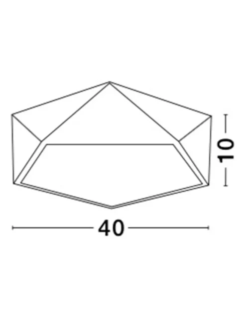 Plafonieră DARIUS E27, 4x10 W, 230 V, IP20, acril și metal