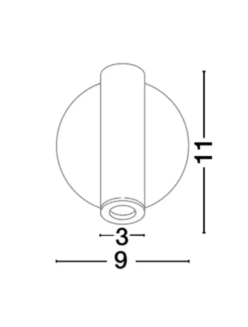 Aplică LAREDO LED 3 W, 220-240 V, 190 lm, 3000K, IP20, aluminiu