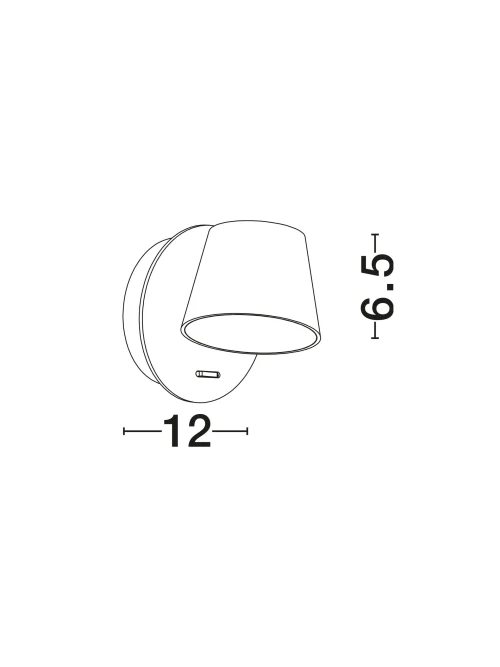 Aplică AMADEO albă LED 6 W, 220-240 V, 528 lm, 3000K, IP20, aluminiu și acril