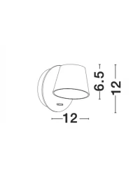 Aplică AMADEO LED 6 W, 230 V, 528 lm, 3000K, IP20, aluminiu și acril 2