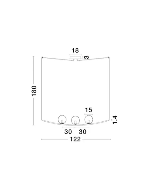 Suspensie VITTON E14, 3x5 W, 230 V, IP20, textil, metal, sticlă și alamă