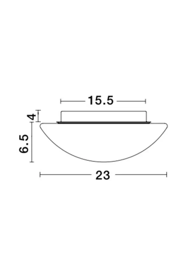 Plafonieră BREST E27, 1x12 W, 230 V, IP44, metal și sticlă 3