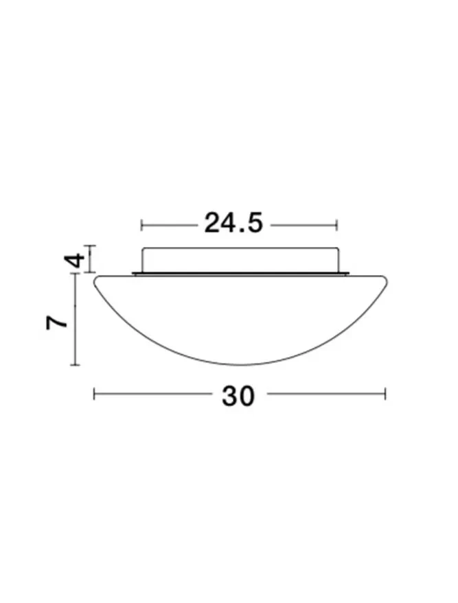 Plafonieră BREST E27, 2x12 W, 230 V, IP44, metal și sticlă 3