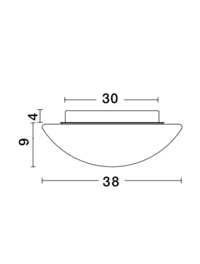 Plafonieră BREST E27, 2x12 W, 230 V, IP44, metal și sticlă 3