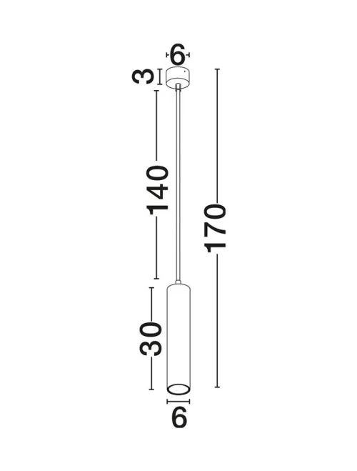Suspensie MARUPE GU10, 1x10 W, 230 V, IP20, aluminiu