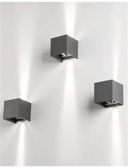 Aplică exterior COMO LED 2x3 W, 220-240 V, 510 lm, 3000K, IP54, aluminiu