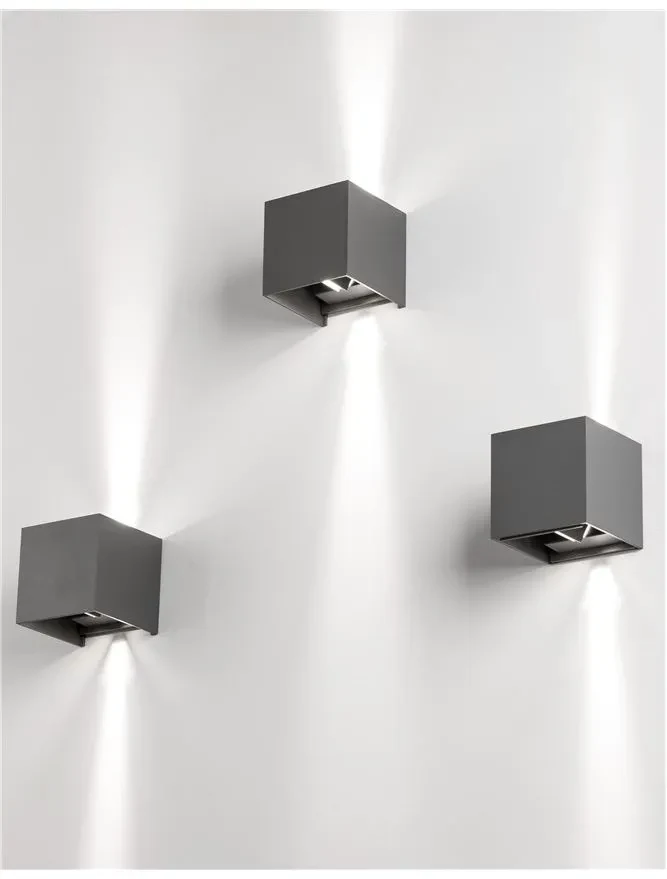 Aplică exterior COMO LED 2x3 W, 220-240 V, 510 lm, 3000K, IP54, aluminiu 3