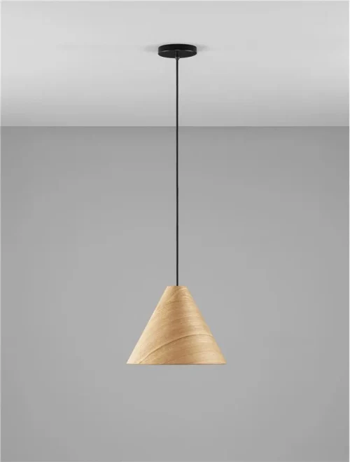 Suspensie ELYSIAN E27, 1x12 W, 100-240 V, IP20, lemn