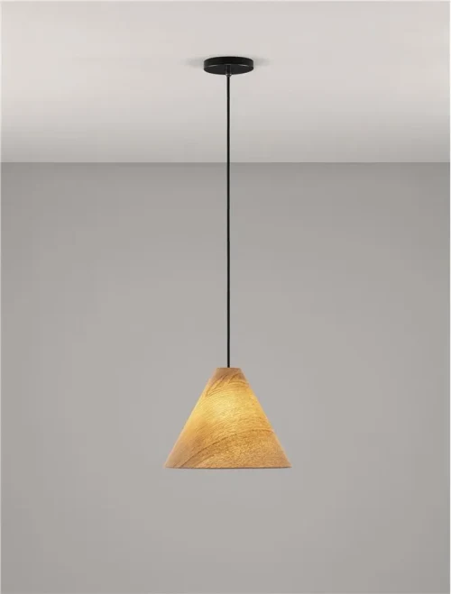 Suspensie ELYSIAN E27, 1x12 W, 100-240 V, IP20, lemn