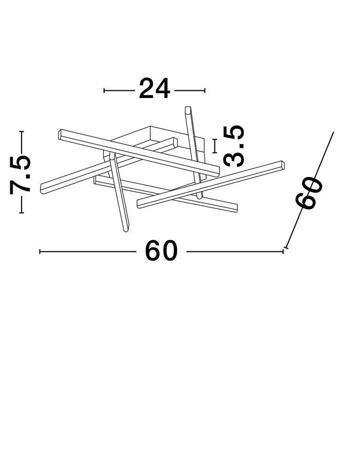 Plafonieră ANTAMA LED 43 W, 220-240 V, 1611 lm, 3200K, IP20, aluminiu și oțel 6