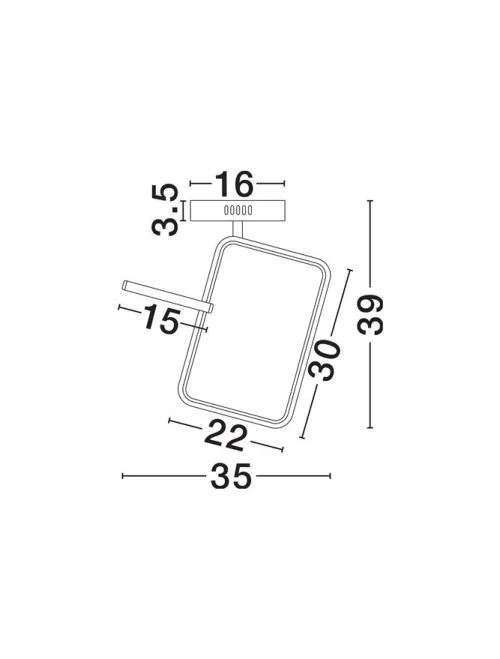 Plafonieră IMAR LED 30 W, 220-240 V, 1261 lm, 3200K, IP20, aluminiu și oțel