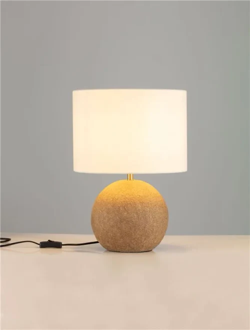 Veioză EVER E27, 1x12 W, 100-240 V, IP20, textil și paper