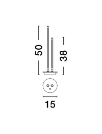 Veioză INTEC LED 8 W, 220-240 V, 241 lm, 3000K, IP20, aluminiu și acril 7