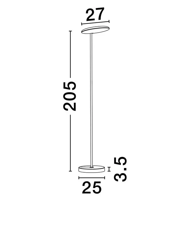 Lampadar NOTOS LED 30 W, 220-240 V, 2288 lm, 3000K, IP20, aluminiu și acril 8