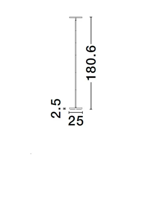 Lampadar SINKRO LED 30 W, 110-240 V, 2297 lm, 3000K, IP20, acril și oțel