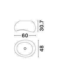 Plafonieră AERE E27, 1x12 W, 100-240 V, IP20, polyurethane și resin 6