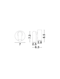 Aplică PICTOR LED 3 W, 220-240 V, 179 lm, 3000K, IP20, aluminiu 10