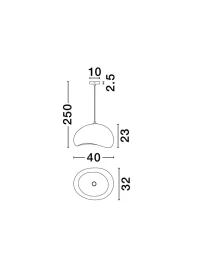 Suspensie AERE E27, 1x12 W, 100-240 V, IP20, polyurethane și resin 6