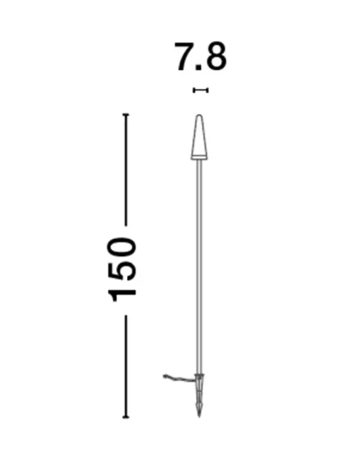 Stâlp MABEL LED 9 W, 220-240 V, 590 lm, 3000K, aluminiu și sticlă