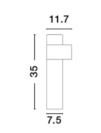 Stâlp ADURO LED 8 W, 220-240 V, 460 lm, 3000K, IP54, CRI ≥80, aluminiu și acril 10