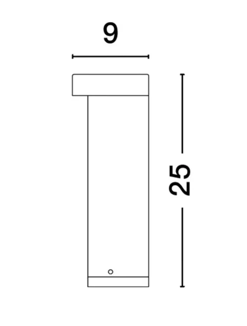 Stâlp TIEN LED 9 W, 220-240 V, 470 lm, 3000K, IP54, aluminiu și sticlă