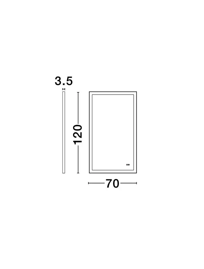Oglindă URAL LED 36 W, 220-240 V, 1026 lm, 4000K, IP44, aluminiu și sticlă 10