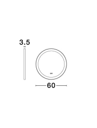 Oglindă URAL LED 20 W, 220-240 V, 682 lm, 3000K, IP44, aluminiu și sticlă 7