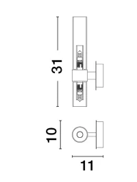 Aplică CENTURY G9, 2x5 W, 230 V, IP20, metal și sticlă 4