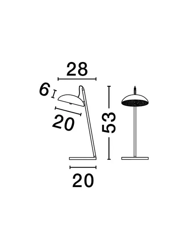 Veioză FLUTE LED 18 W, 230 V, 1105 lm, 3000K, IP20, dimmabil Triac, aluminiu 12
