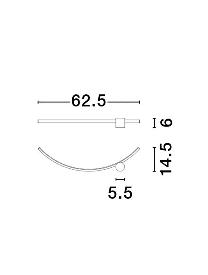 Aplică KIMA LED 14 W, 230 V, 880 lm, 3000K, IP20, aluminiu 5