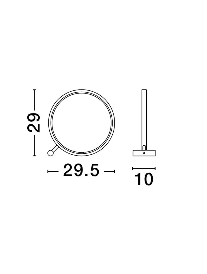 Veioză HOLA LED 12 W, 230 V, 780 lm, 3000K, IP20, aluminiu 11