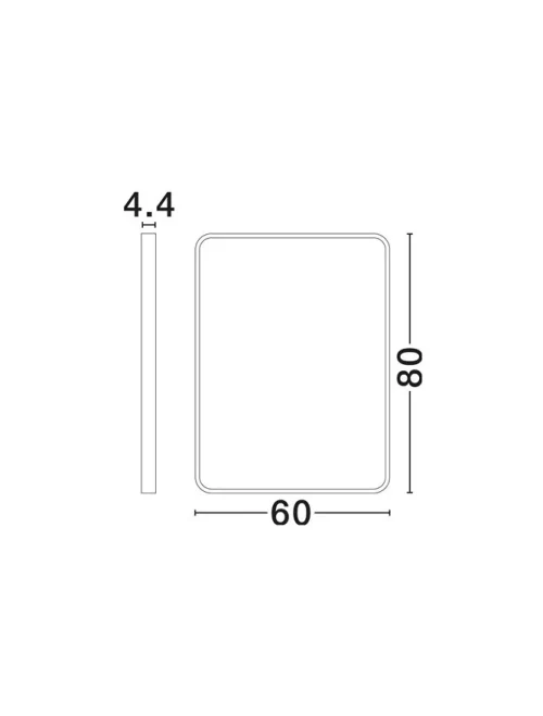 Oglindă SINIA LED 48 W, 220-240 V, 1132 lm, 3000K, IP44, aluminiu și sticlă