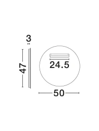 Aplică ALDA LED 27 W, 220-240 V, 651 lm, 3000K, IP44, aluminiu și sticlă 8