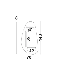 Aplică LORIN LED 52 W, 220-240 V, 966 lm, 3000K, IP44, aluminiu și sticlă 9