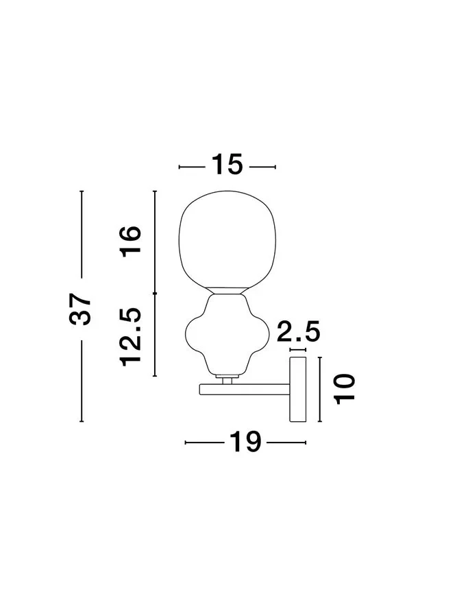 Aplică CLIO E14, 1x5 W, 220-240 V, IP20, ceramică, metal și sticlă 5