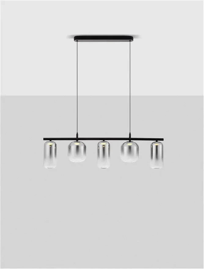 Suspensie AELIA LED 19 W, 220-240 V, 2253 lm, 3000K, IP20, metal și sticlă 4