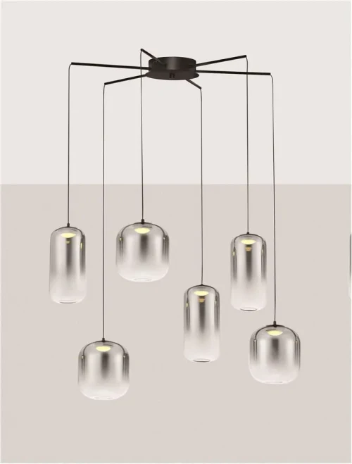 Suspensie AELIA LED 25 W, 220-240 V, 2792 lm, 3000K, IP20, metal și sticlă